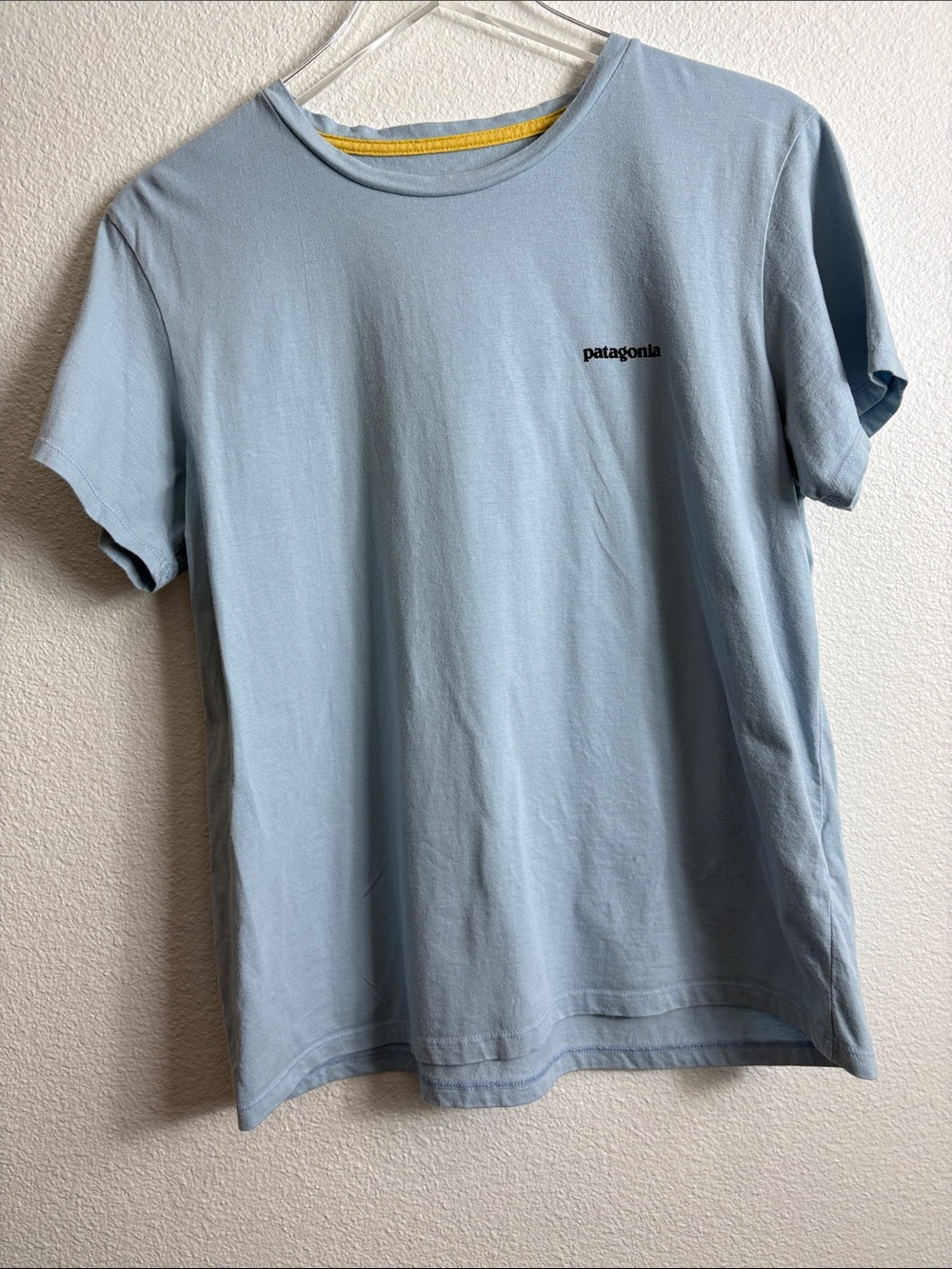 Patagonia women’s Classic Crew Tee in Light Blue